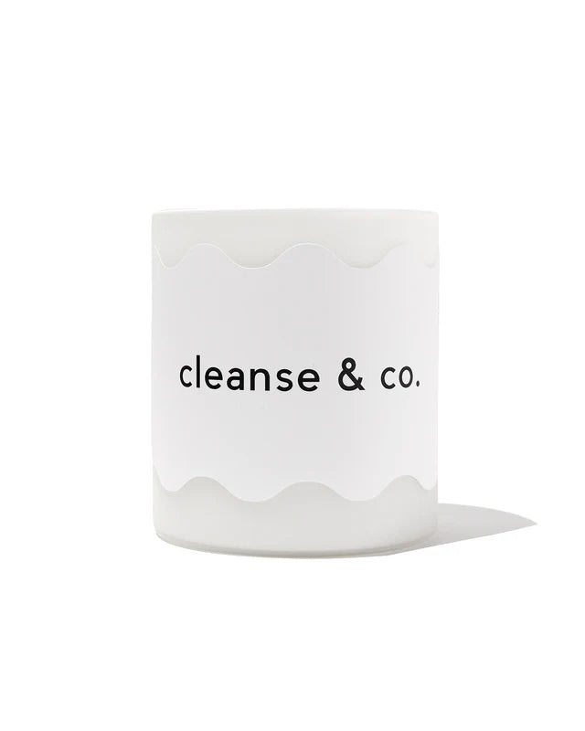 CLEANSE AND CO WAVY CANDLE WHITE AUSTRALIAN NATIVES