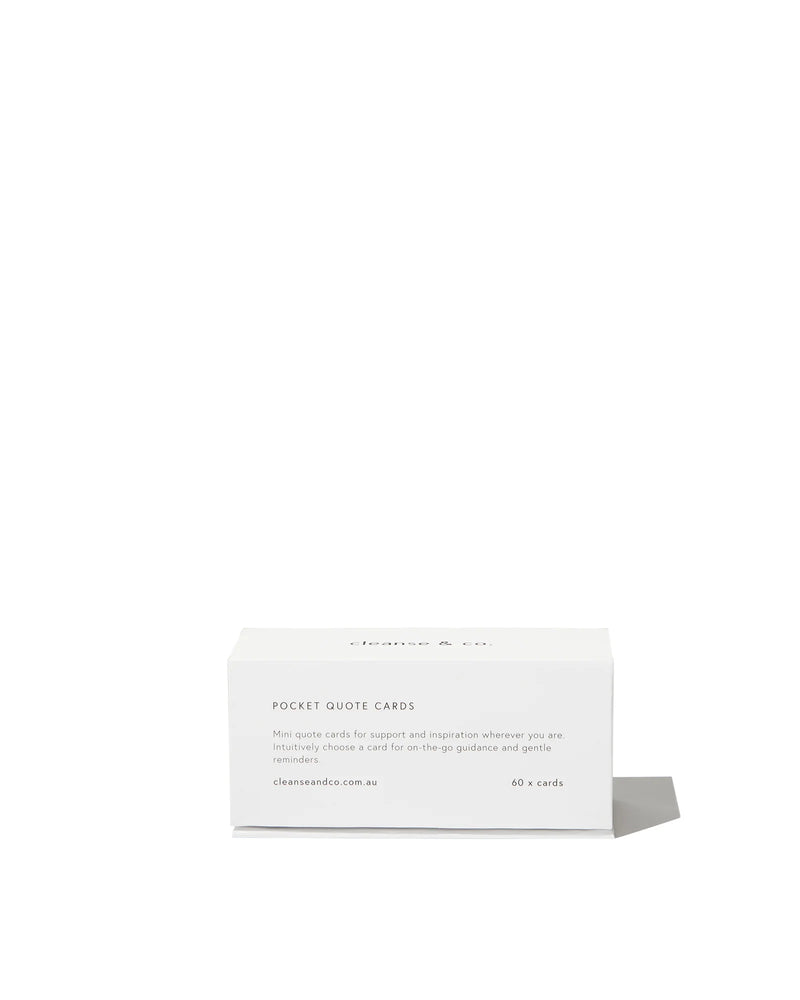 CLEANSE AND CO POCKET QUOTE CARDS - GUIDANCE RANGE