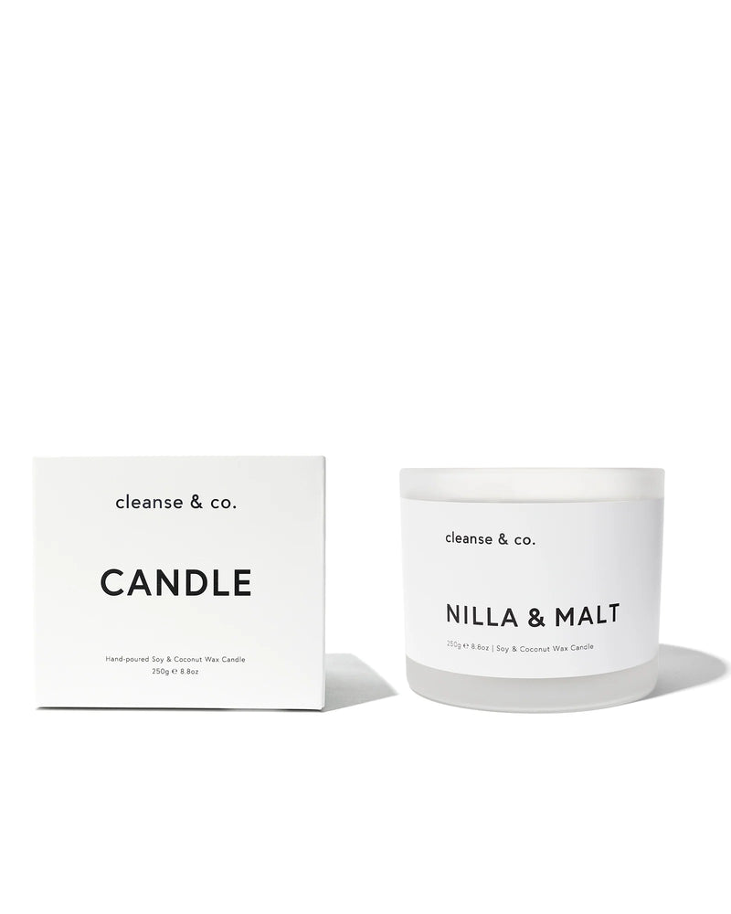 CLEANSE AND CO  NILLA & MALT CANDLE