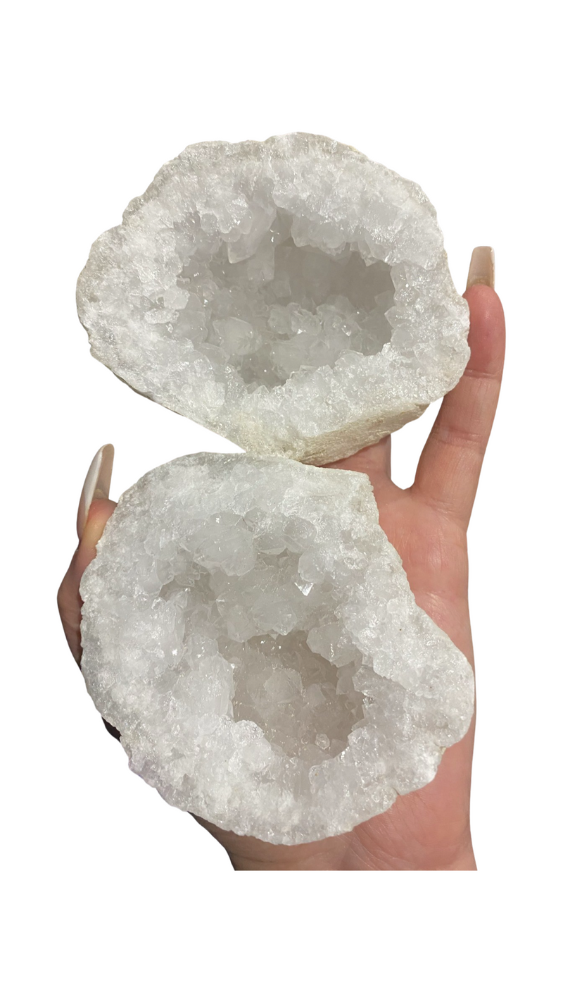 QUARTZ GEODE PAIR