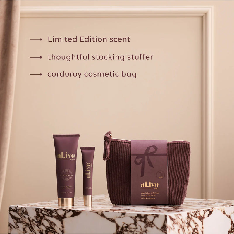 AL.IVE BODY SWEET PLUM & BERRIES HAND & LIP GIFT SET