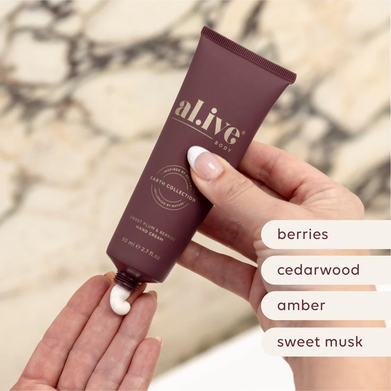 AL.IVE BODY SWEET PLUM & BERRIES HAND CREAM CRACKER