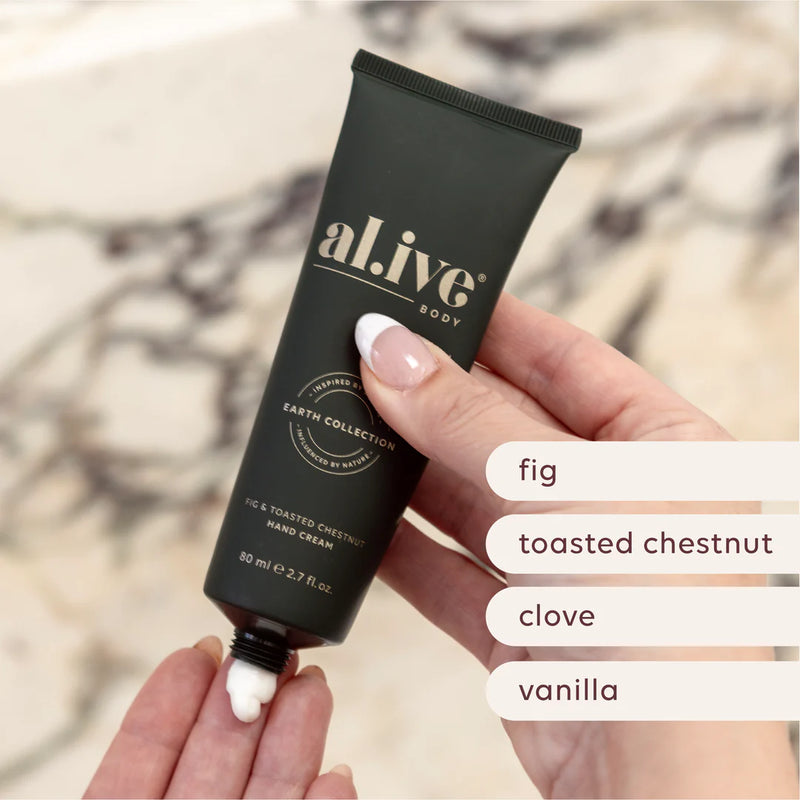 AL.IVE BODY FIG & TOASTED CHESTNUT HAND CREAM CRACKER