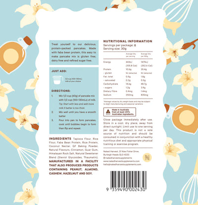 NAKED HARVEST NAKED BAKES VANILLA PROTEIN PANCAKE MIX 240G