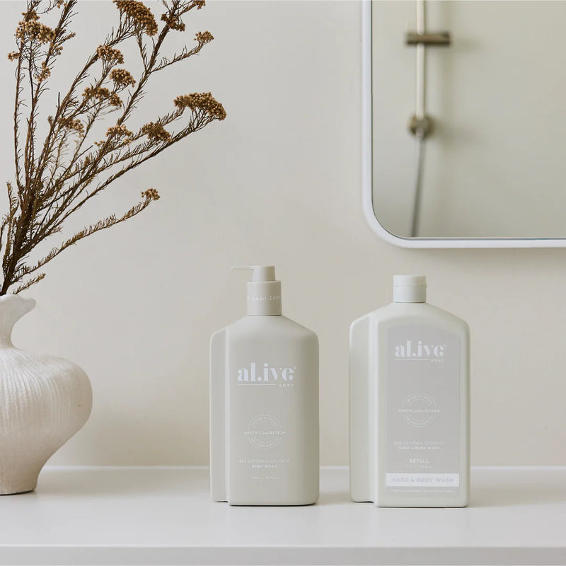 AL.IVE BODY 1LTR WASH REFILL SEA COTTON & COCONUT