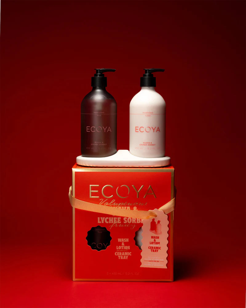 ECOYA GUAVA & LYCHEE SORBET BATHROOM GIFT SET