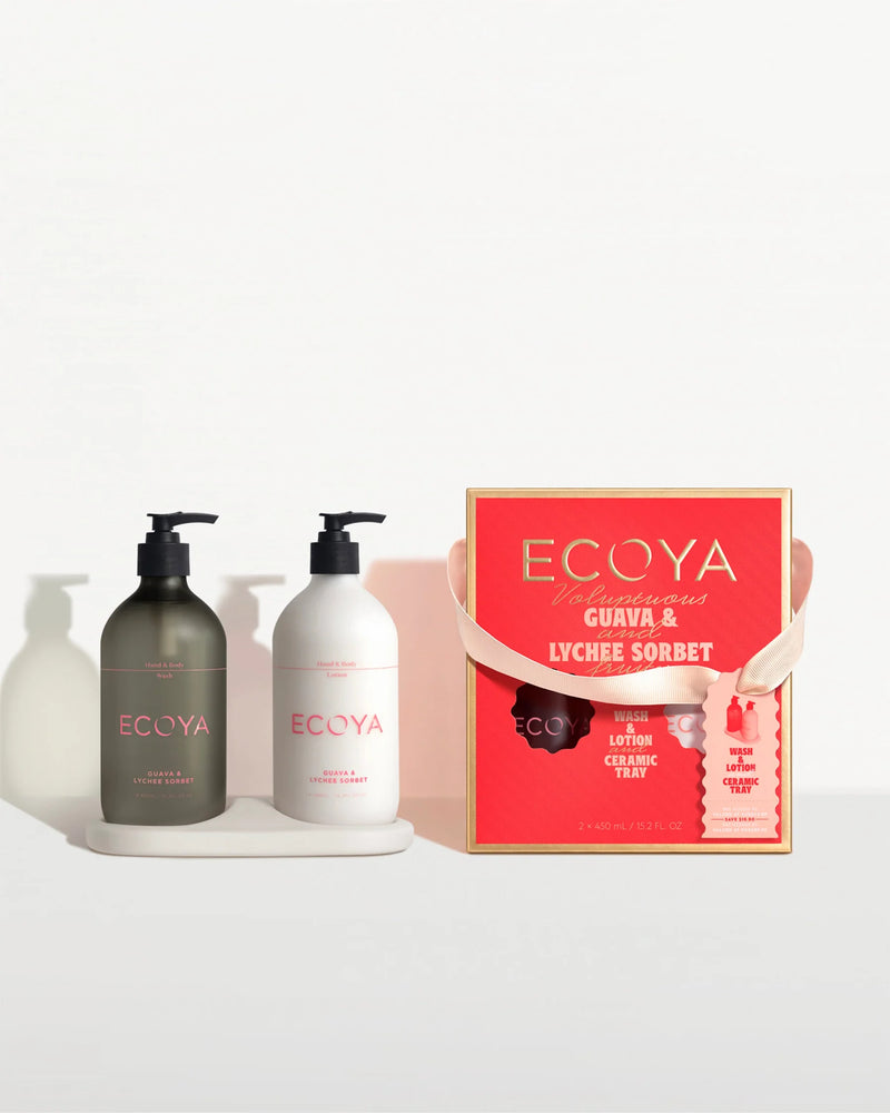 ECOYA GUAVA & LYCHEE SORBET BATHROOM GIFT SET