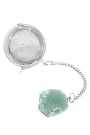 RAW CRYSTAL TEA STRAINER GREEN AVENTURINE