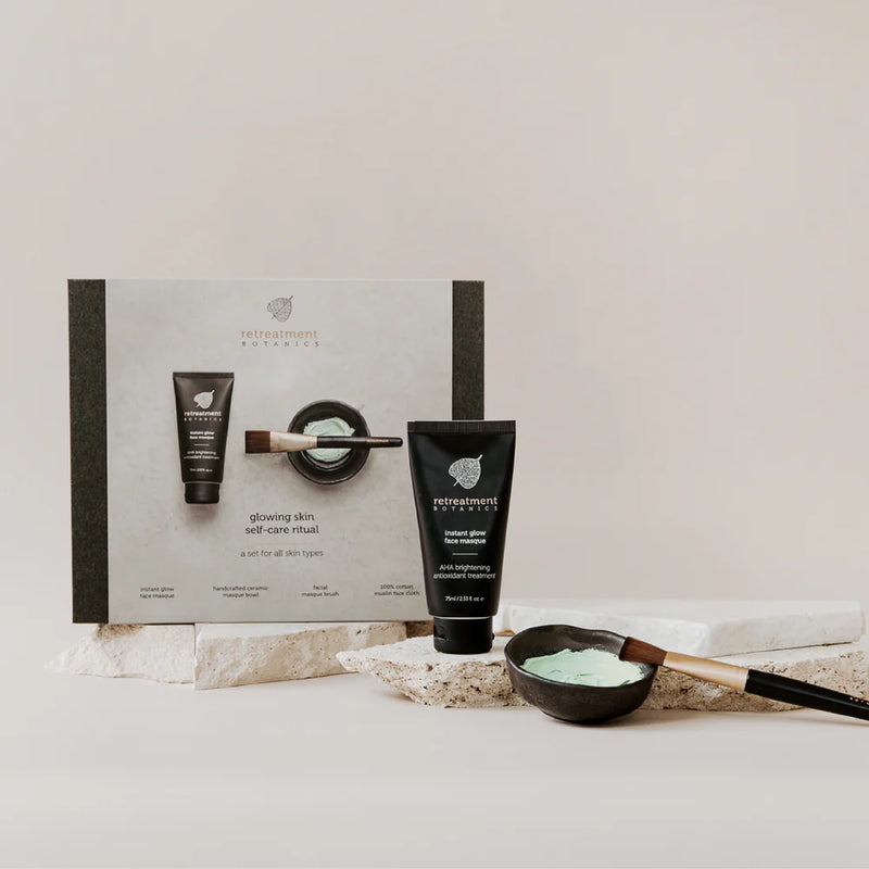 RETREATMENT BOTANICS GLOWING SKIN SELF CARE RITUAL SET BUNDLE