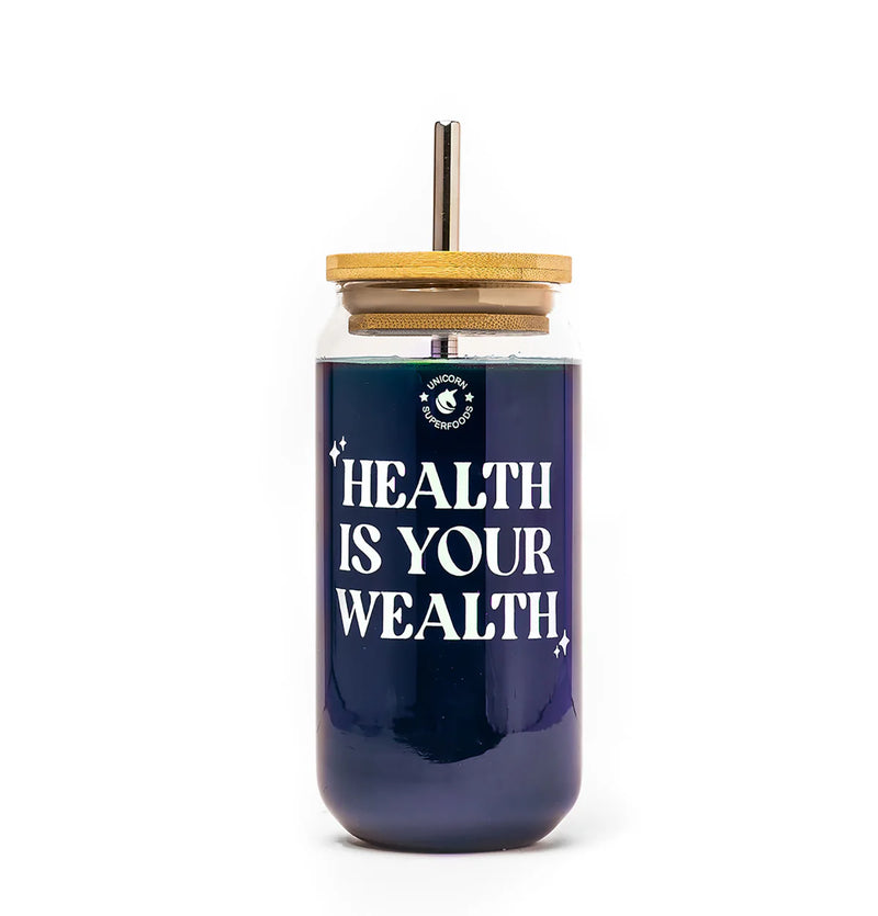 UNICORN SUPERFOODS HEALTH IS YOUR WEALTH TUMBLER