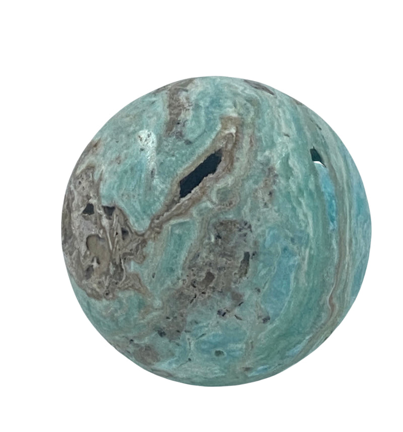 BLUE ARAGONITE SPHERE