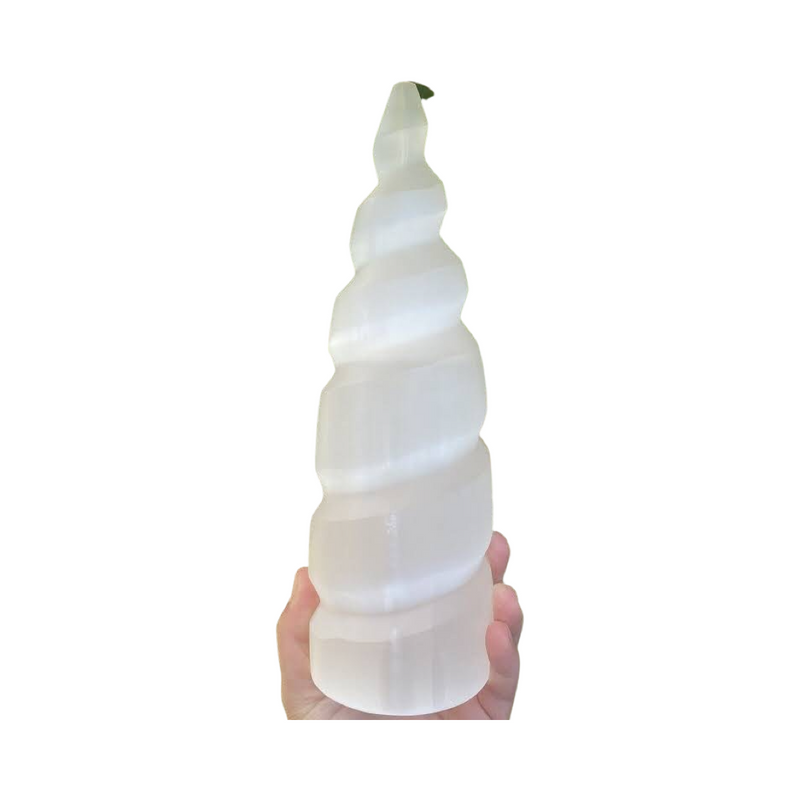 SELENITE SPIRAL LAMP