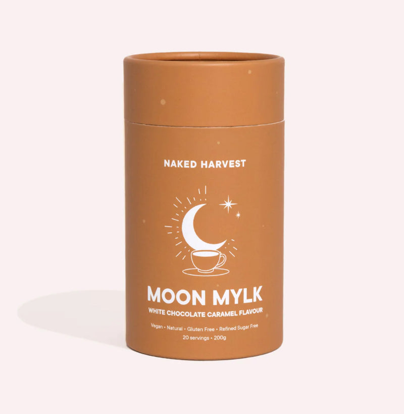 NAKED HARVEST MOON MYLK WHITE CHOC CARAMEL SWIRL 200G