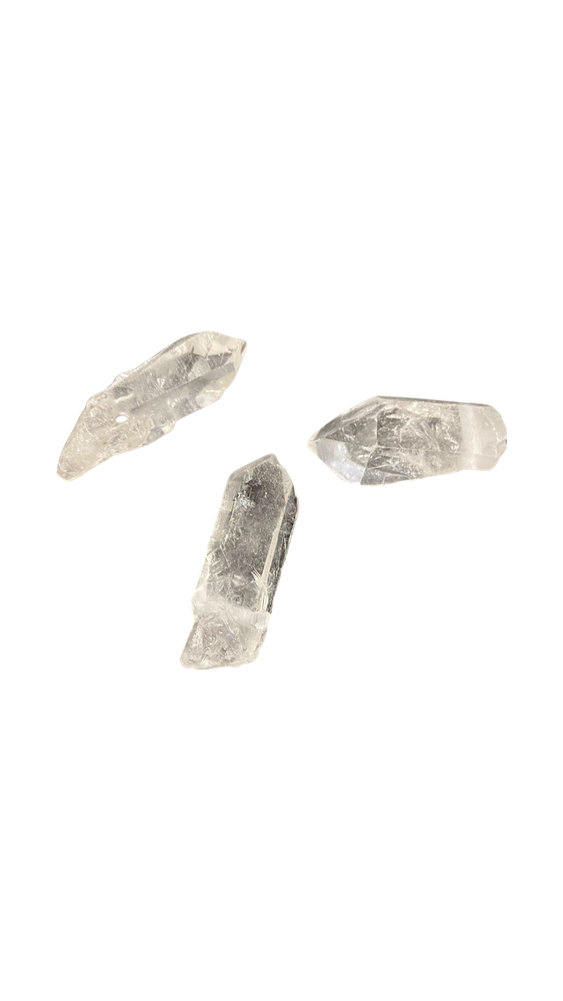 CLEAR QUARTZ POINT DRILLED