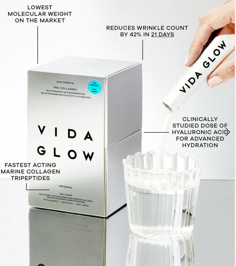 VIDA GLOW DAILY ESSENTIAL COLLAGEN + ORIGINAL ORAL POWDER