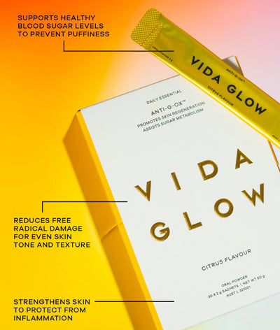 VIDA GLOW DAILY ESSENTIAL ANTI-G-OX CITRUS FLAVOUR SACHETS