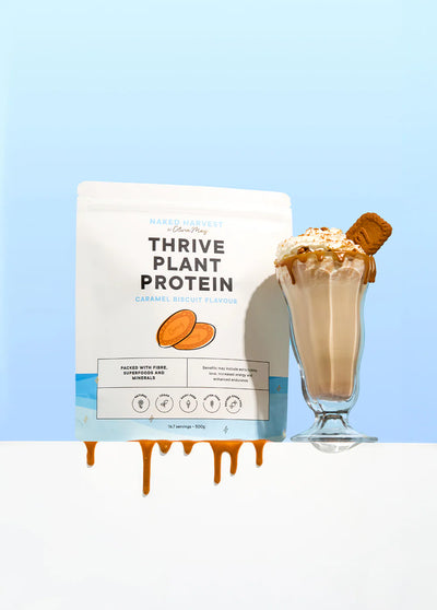 NAKED HARVEST THRIVE PROTEIN CARAMELISED BISCUIT 500G