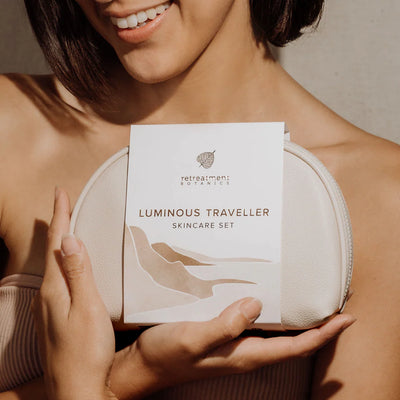 RETREATMENT BOTANICS  LUMINOUS TRAVELLER SKINCARE SET BUNDLE