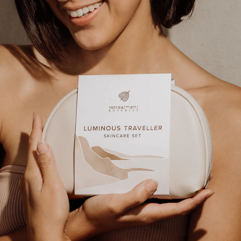 RETREATMENT BOTANICS  LUMINOUS TRAVELLER SKINCARE SET BUNDLE