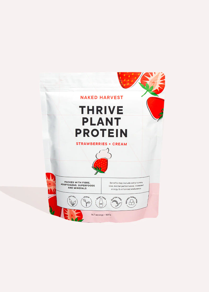 NAKED HARVEST THRIVE PLANT PROTEIN STRAWBERRIES+ CREAM 1.2KG