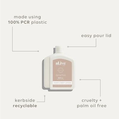 AL.IVE BODY HAND & BODY LOTION REFILL APRICOT & SWEET FIG