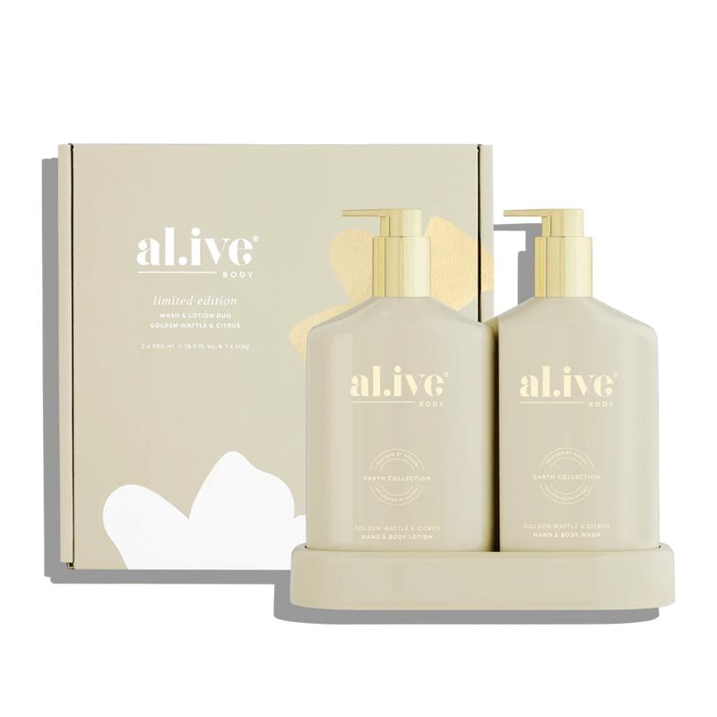 AL.IVE BODY WASH & LOTION DUO - GOLDEN WATTLE & CITRUS