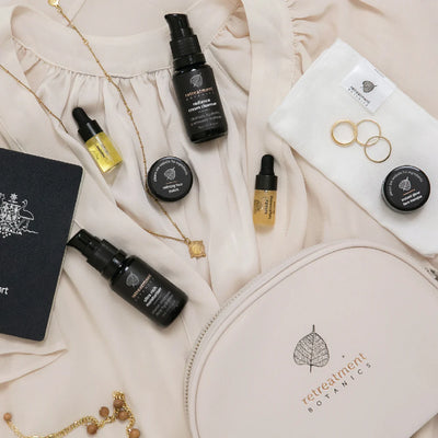 RETREATMENT BOTANICS  LUMINOUS TRAVELLER SKINCARE SET BUNDLE