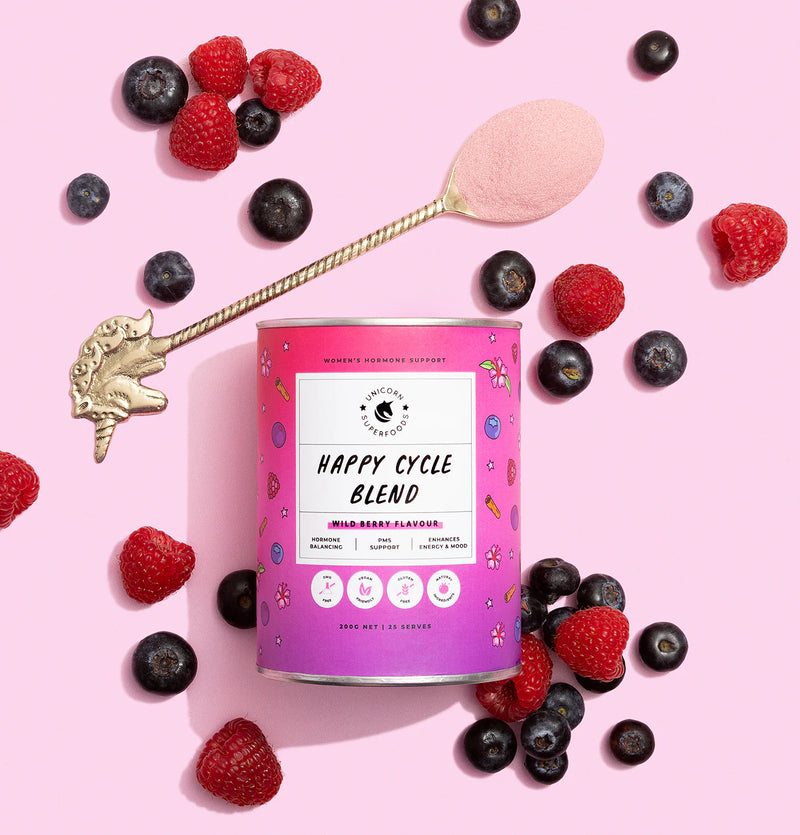 UNICORN SUPERFOODS HAPPY CYCLE BLEND WILD BERRY FLAVOUR