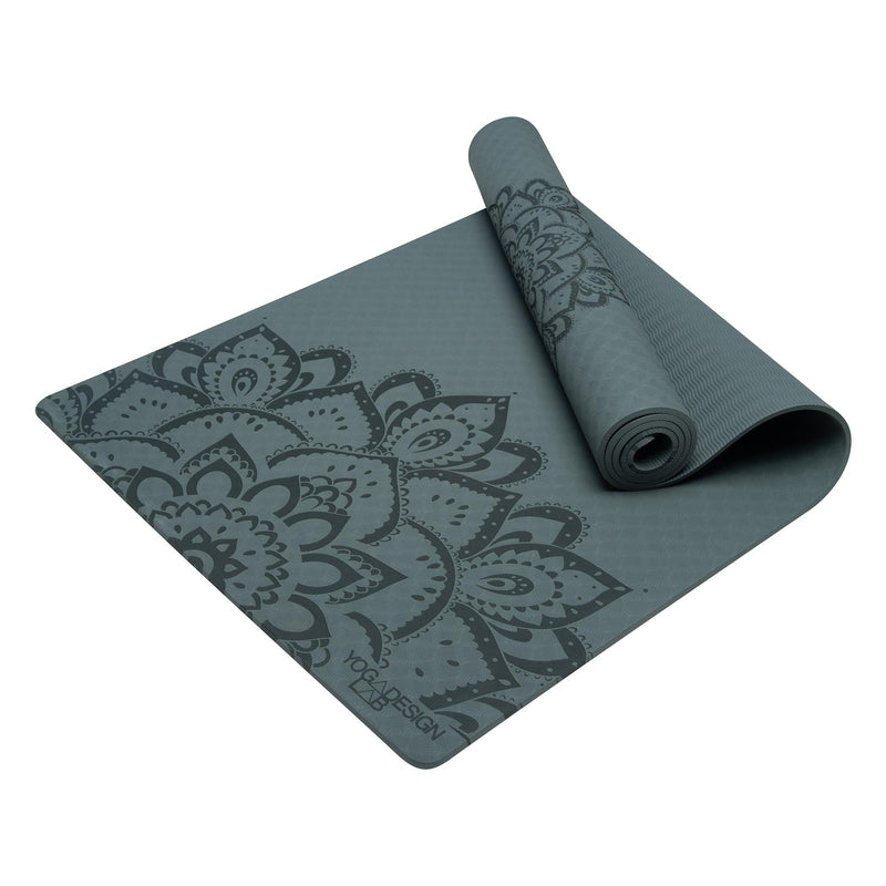 Yoga Design Lab 6.0mm Flow Mat - Pure Mandala Charcoal