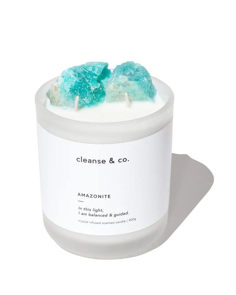 CLEANSE & CO CANDLE AMAZONITE BALANCED & GUIDED