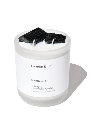CLEANSE & CO  CANDLE BLACK TOURMALINE - PROTECTED & PURIFIED