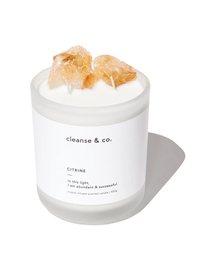 CLEANSE & CO CANDLE - CITRINE ABUNDANT & SUCCESSFUL