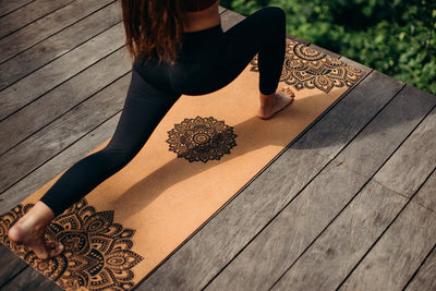 YOGA DESIGN MAT TRAVEL MAT MANDALA BLACK 1.5MM