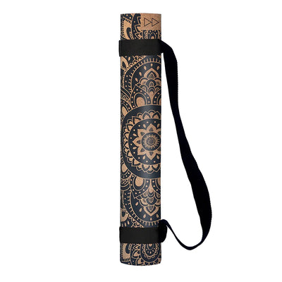 YOGA DESIGN MAT TRAVEL MAT MANDALA BLACK 1.5MM