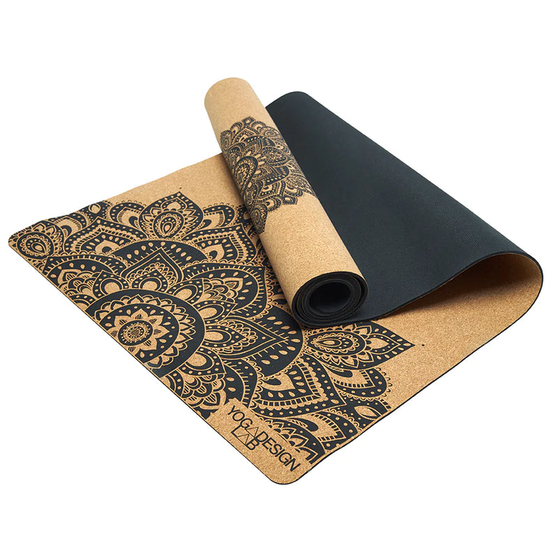 YOGA DESIGN MAT TRAVEL MAT MANDALA BLACK 1.5MM