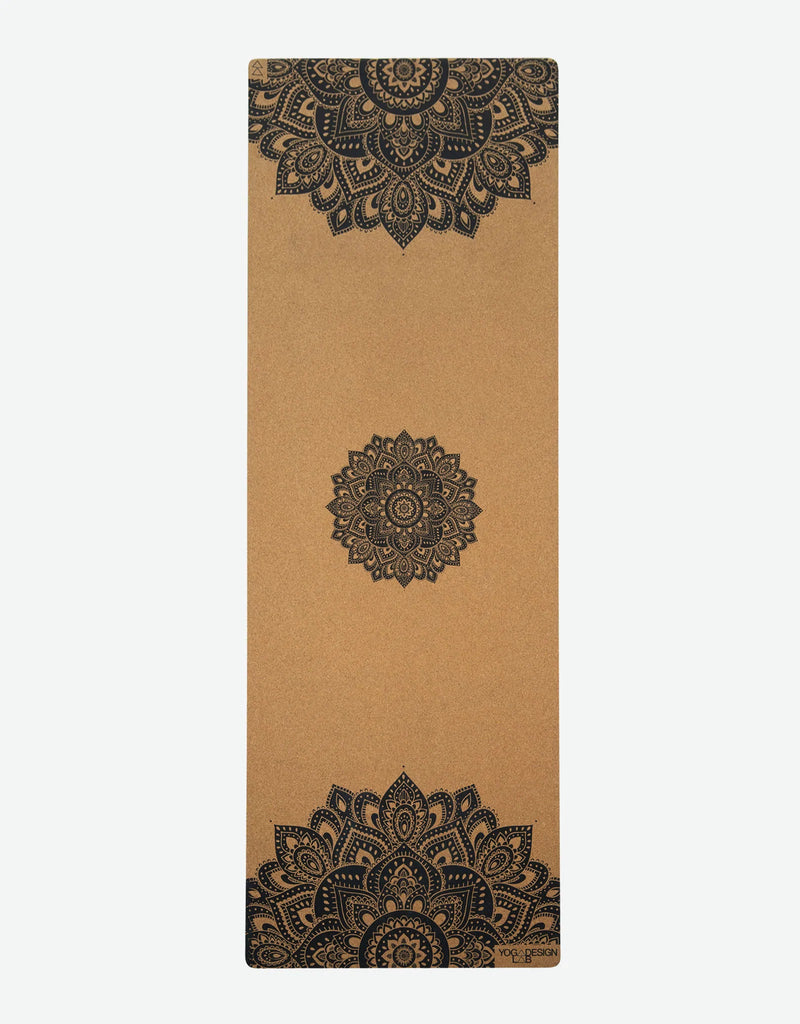 YOGA DESIGN MAT TRAVEL MAT MANDALA BLACK 1.5MM