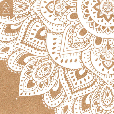 YOGA DESIGN MAT TRAVEL MAT MANDALA WHITE 1.5MM