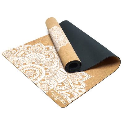 YOGA DESIGN MAT TRAVEL MAT MANDALA WHITE 1.5MM