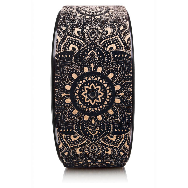 YOGA DESIGN LAB CORK YOGA WHEEL - MANDALA BLACK